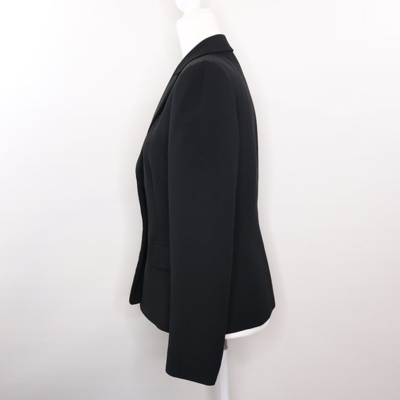 Tahari Arthur S Levine Black Blazer Jacket 2-Button Lined - Picture 2 of 8